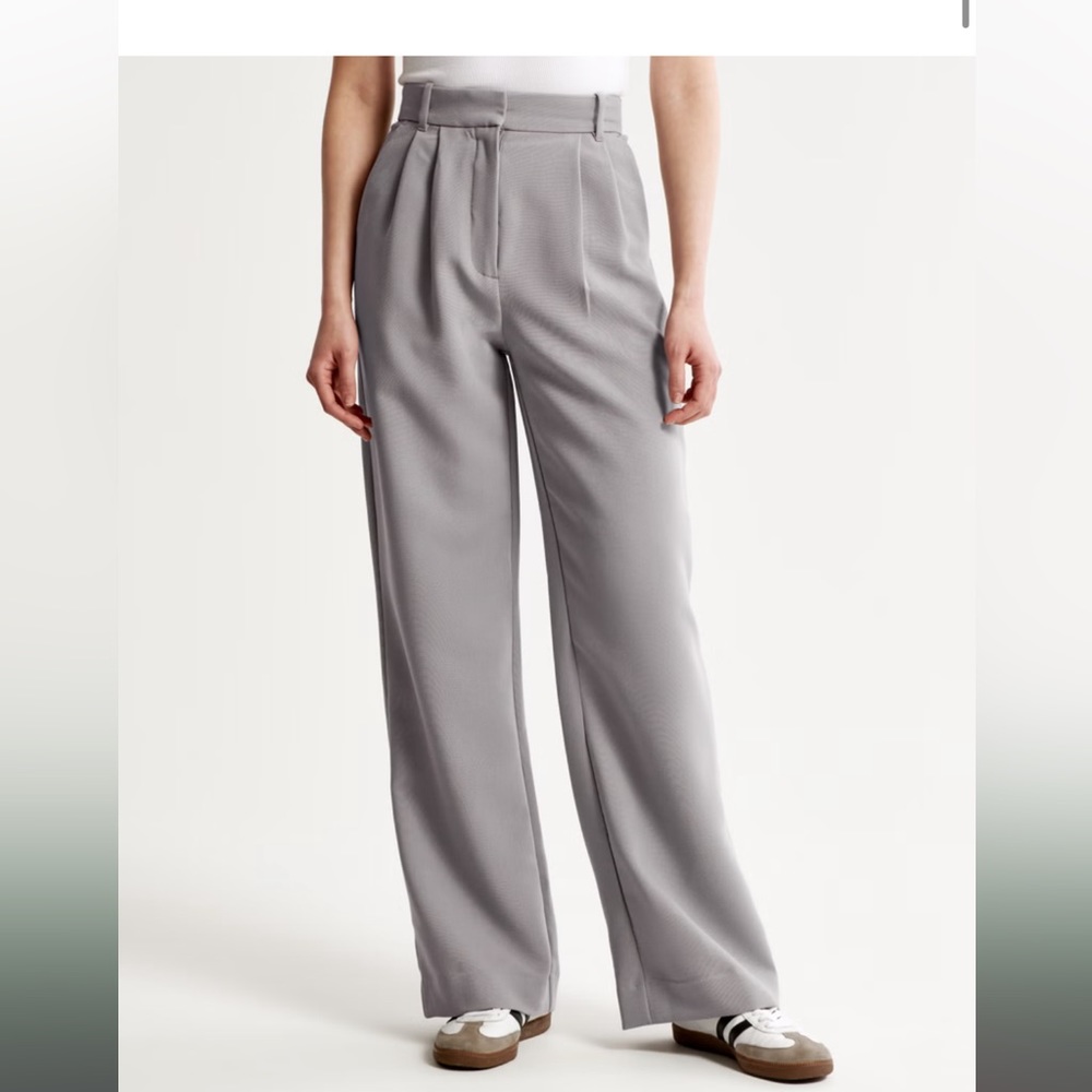 Gray Abercrombie Sloane Tailored Pants